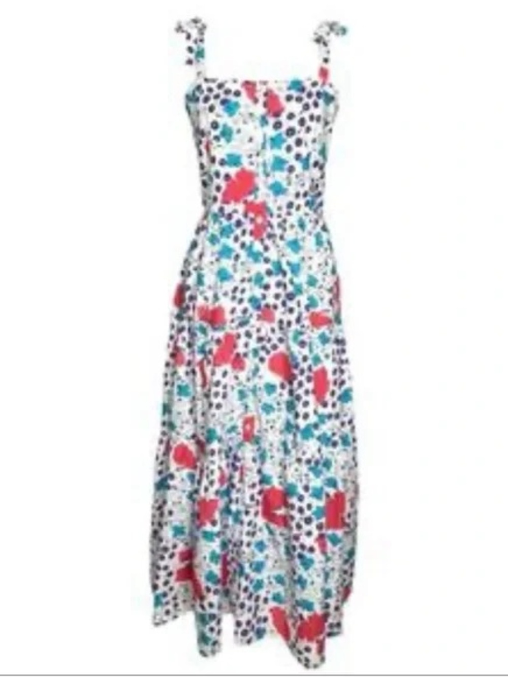 Oliphant Sleeveless White Floral Sundress XS